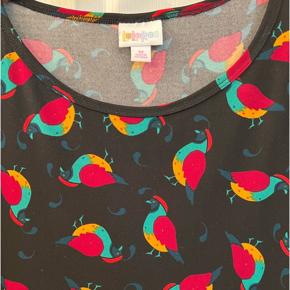 LLR Black Stretchy Slinky Irma Tunic Top Sz M (12-14)